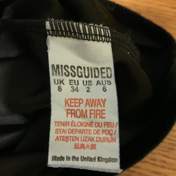 MISSGUIDED Black velvet, long sleeve, turtle-neck bodysuit. Size 2 - Picture 7 of 9